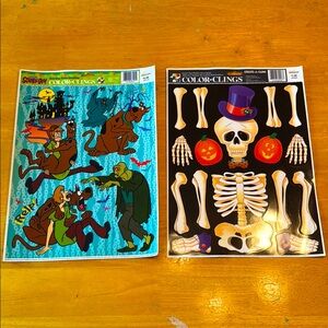 Scooby-Doo! Vintage Color-Clings & Me. Bones color-clings. New with tag